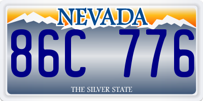 NV license plate 86C776