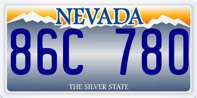 NV license plate 86C780