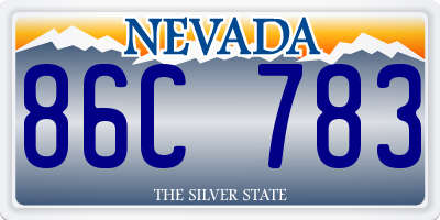 NV license plate 86C783