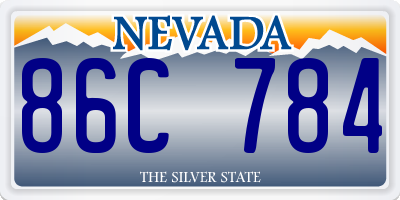 NV license plate 86C784