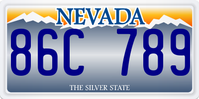 NV license plate 86C789