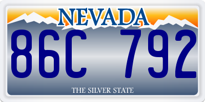 NV license plate 86C792