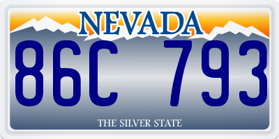 NV license plate 86C793