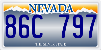 NV license plate 86C797