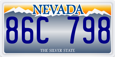 NV license plate 86C798