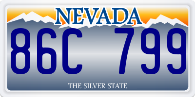 NV license plate 86C799