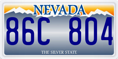 NV license plate 86C804