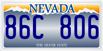 NV license plate 86C806