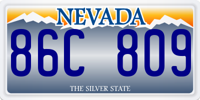 NV license plate 86C809