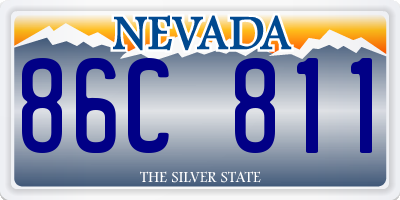 NV license plate 86C811
