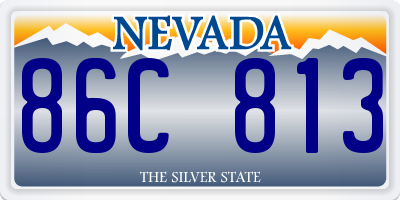 NV license plate 86C813