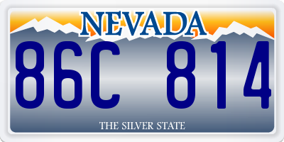 NV license plate 86C814