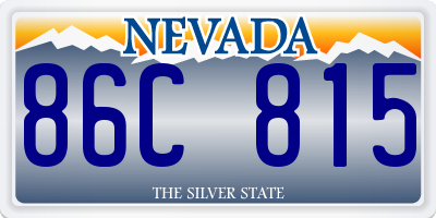 NV license plate 86C815