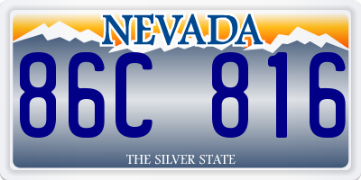 NV license plate 86C816