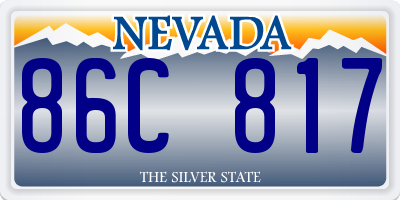 NV license plate 86C817