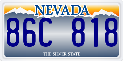 NV license plate 86C818