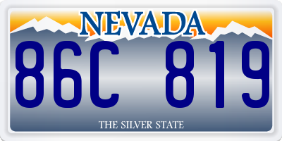 NV license plate 86C819