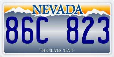 NV license plate 86C823