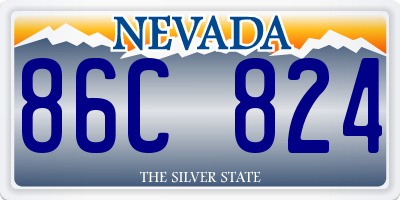 NV license plate 86C824