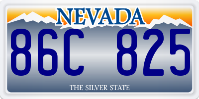 NV license plate 86C825