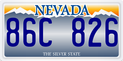 NV license plate 86C826