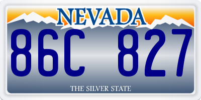 NV license plate 86C827