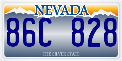 NV license plate 86C828