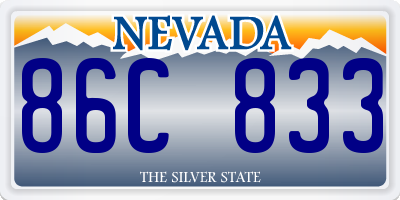 NV license plate 86C833