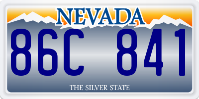 NV license plate 86C841