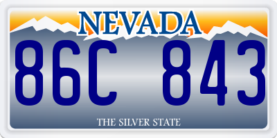 NV license plate 86C843