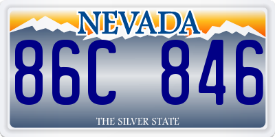 NV license plate 86C846