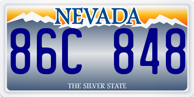 NV license plate 86C848