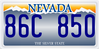 NV license plate 86C850