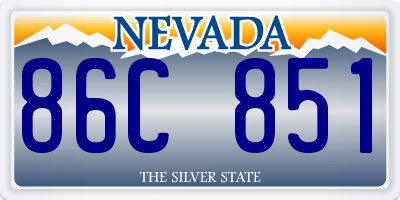 NV license plate 86C851