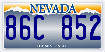 NV license plate 86C852