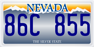 NV license plate 86C855