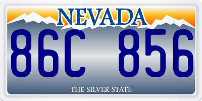 NV license plate 86C856