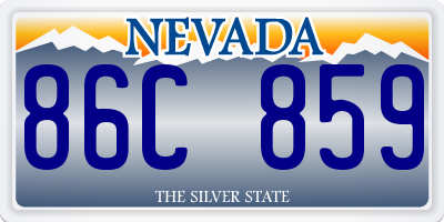 NV license plate 86C859