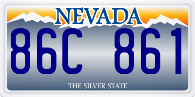 NV license plate 86C861