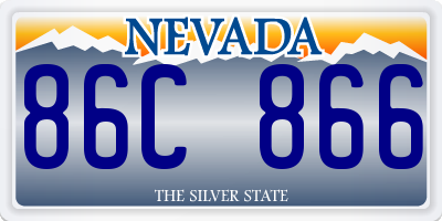 NV license plate 86C866