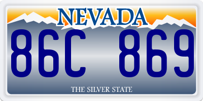 NV license plate 86C869