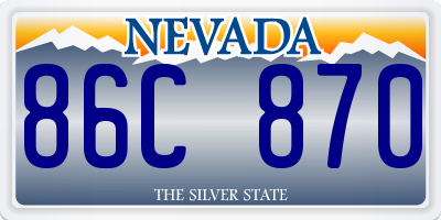 NV license plate 86C870