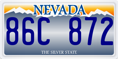 NV license plate 86C872