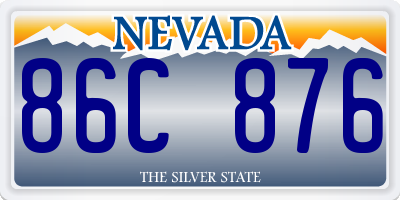 NV license plate 86C876