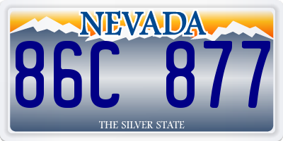 NV license plate 86C877