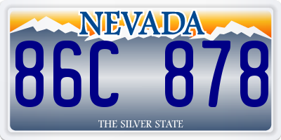 NV license plate 86C878