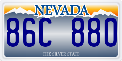 NV license plate 86C880