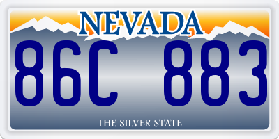 NV license plate 86C883