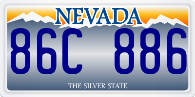 NV license plate 86C886