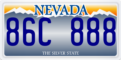 NV license plate 86C888